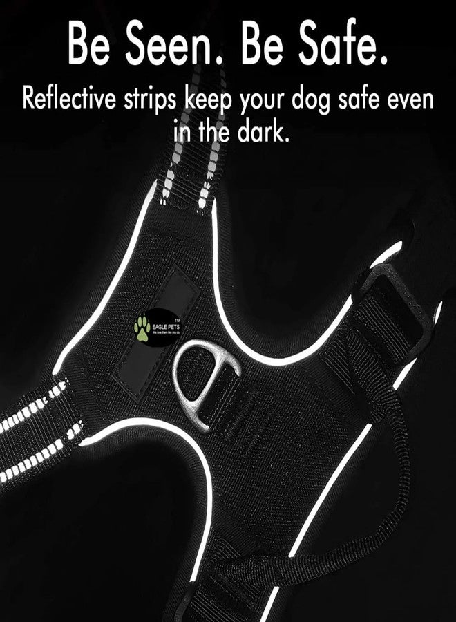 Eagle Pets Premium No‑Pull Dog Harness with Rope Leash - Adjustable Vest Heavy-Duty, Comfortable Belt for Training, Walking, Hiking.Best for 10-20kg Dogs. (Black, Medium) - Image 3